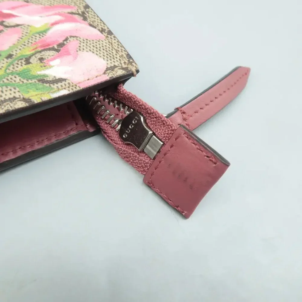 100% Authentic GUCCI Blooms Brown Canvas Clutch Bag 550-091524 - Picture 9 of 12